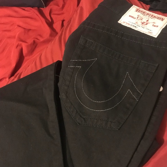mens black skinny true religion jeans